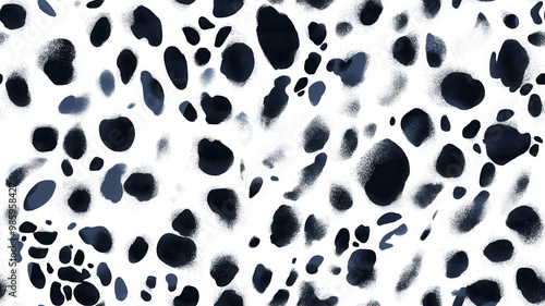 Seamless black and white leopard chetah skin pattern