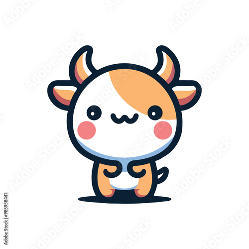 Adorable Cow Mascot Design