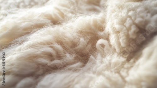 Wool of lambs texture background. Close-up. Soft wool of lambs background.