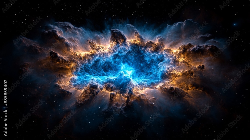 Vibrant Cosmic Explosion in Deep Space Vibrant Cosmic Explosion in Deep Space