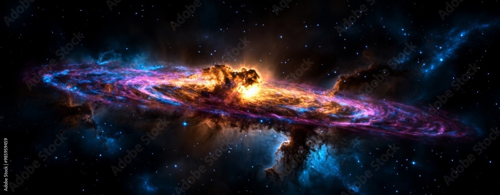 Stunning Cosmic Galaxy in Deep Space View Stunning Cosmic Galaxy in Deep Space View