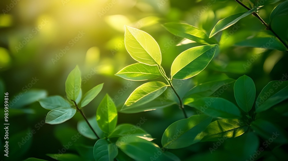 Vibrant leaves on a sunlit plant, showcasing bright green foliage and lush botanical detail in a serene garden setting with natural light and organic textures. Vibrant leaves on a sunlit plant, showcasing bright green foliage and lush botanical detail in a serene garden setting with natural light and organic textures.