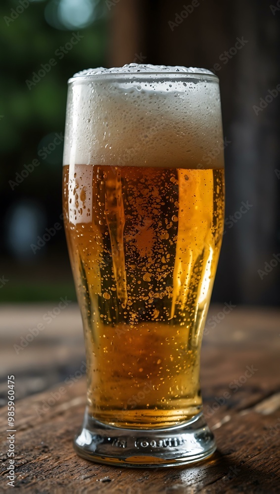 Frosty beer glass, perfect for Oktoberfest or a summer BBQ. Frosty beer glass, perfect for Oktoberfest or a summer BBQ.