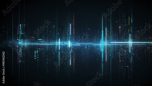 Futuristic light-line digital background.