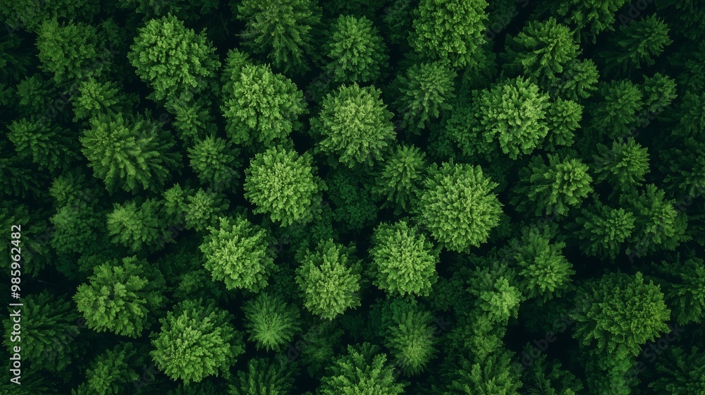 Aerial View of Lush Green Forest Canopy Aerial View of Lush Green Forest Canopy