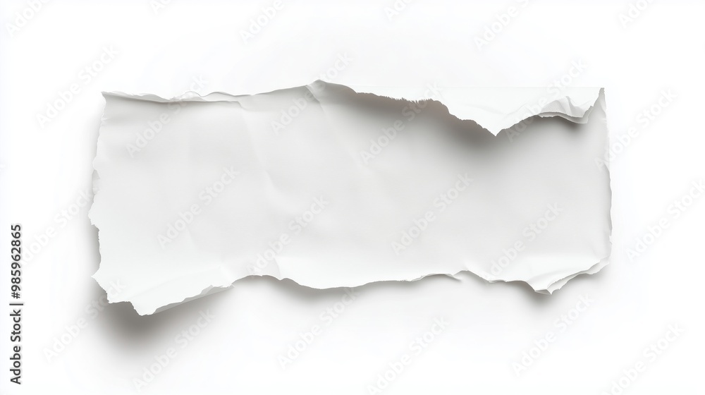 Piece of white paper tear isolated on white background. Piece of white paper tear isolated on white background.