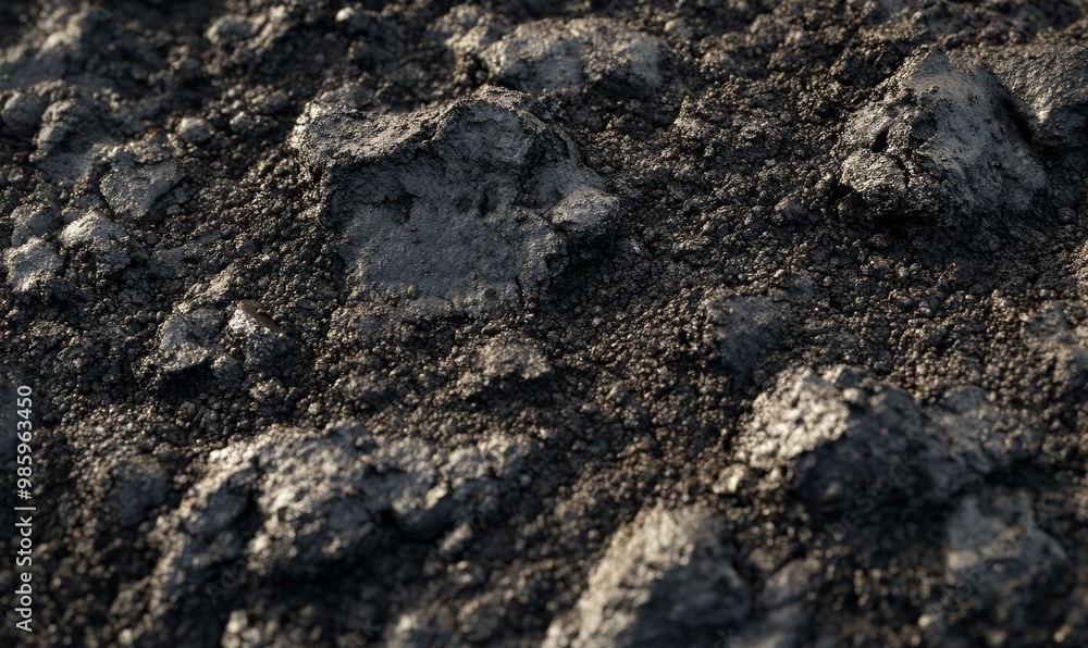 Close-up of textured dark ground. Close-up of textured dark ground.