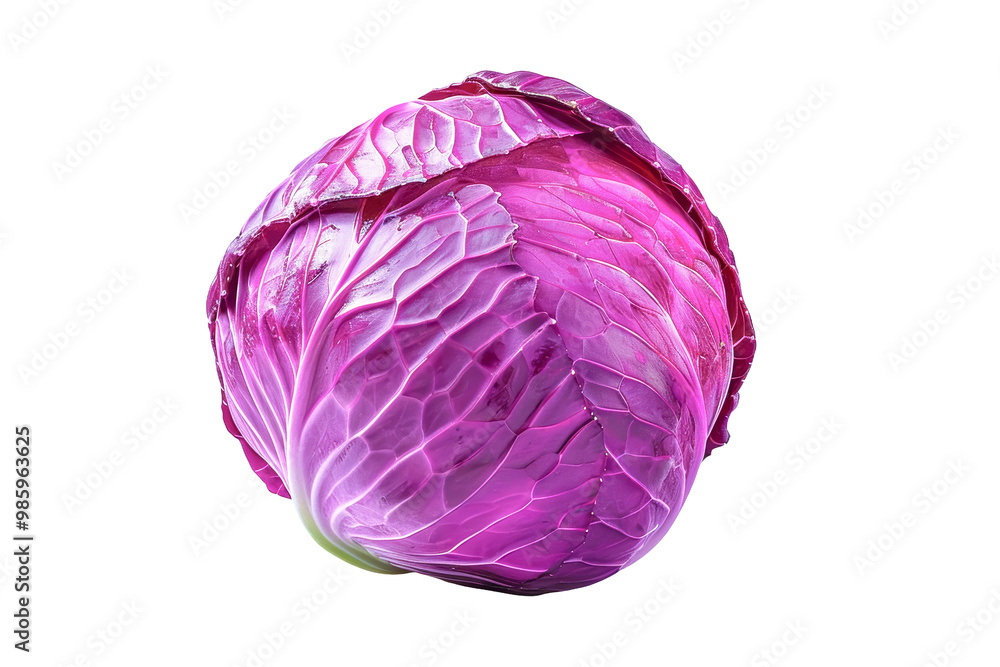 A fresh purple cabbage displays its textured, layered surface, highlighting its vibrant color and crispness, perfect for salads and cooking. A fresh purple cabbage displays its textured, layered surface, highlighting its vibrant color and crispness, perfect for salads and cooking.