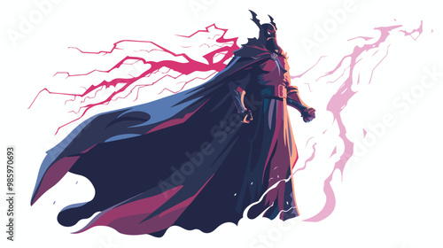 Powerful Loki Character Vector Illustration on White Background