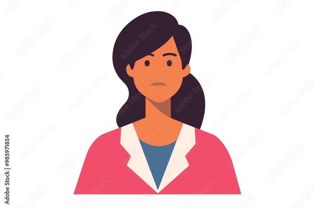 Healthcare Single Woman Icon Clipart Isolated on White Background Healthcare Single Woman Icon Clipart Isolated on White Background