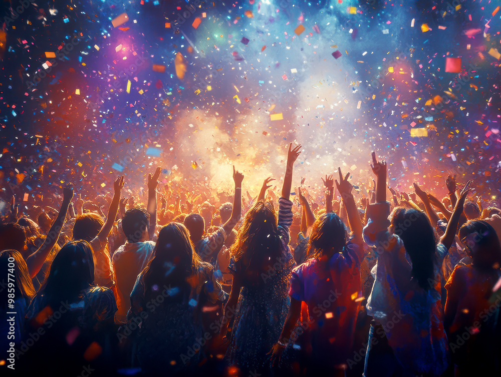 Young people having fun at the party. AI generative. Young people having fun at the party. AI generative.