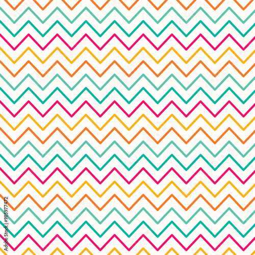 Seamless pattern of zigzag chevron stripes in subtle tones, adding a dynamic and contemporary flair to your gift wrap
