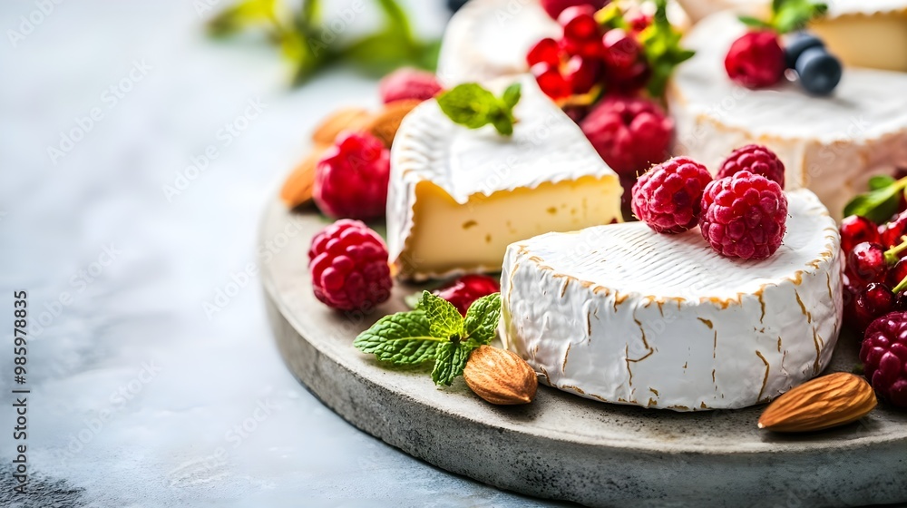 Cheese platter with berries and nuts Cheese platter with berries and nuts