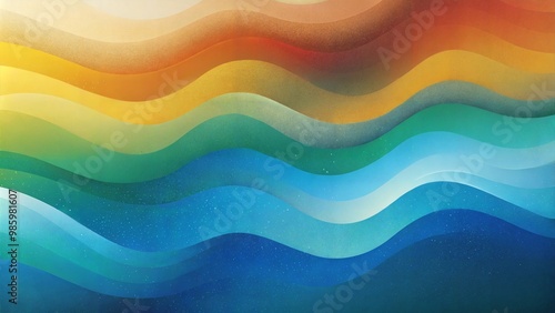 Grainy Color Gradient Wave Background