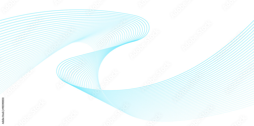 Fototapeta premium Abstract flow wave lines background. Futuristic technology and science theme background.