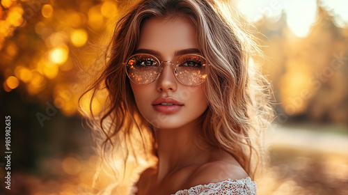 Portrait of a woman in a summer dress enjoying a warm day in the park