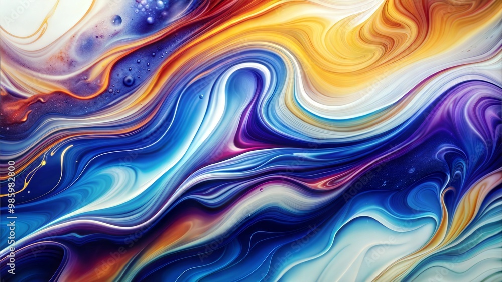 Abstract Vibrant Liquid Color Flow Background Abstract Vibrant Liquid Color Flow Background