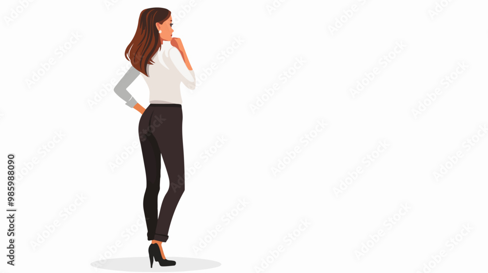 Thoughtful Business Woman Looking Away Thoughtful Business Woman Looking Away