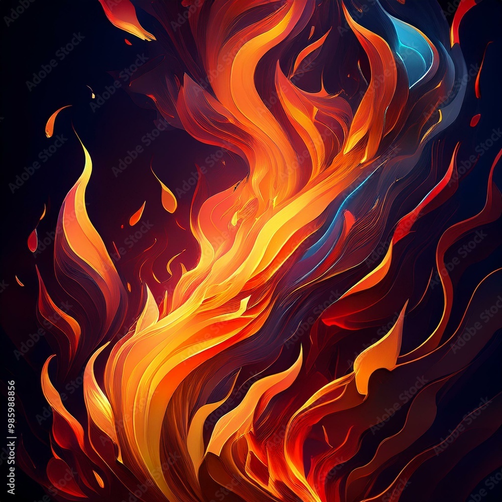 Beautiful stylish fire flames Beautiful stylish fire flames
