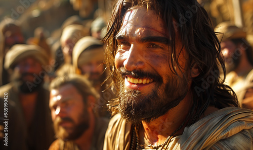 A man smiling in biblical times