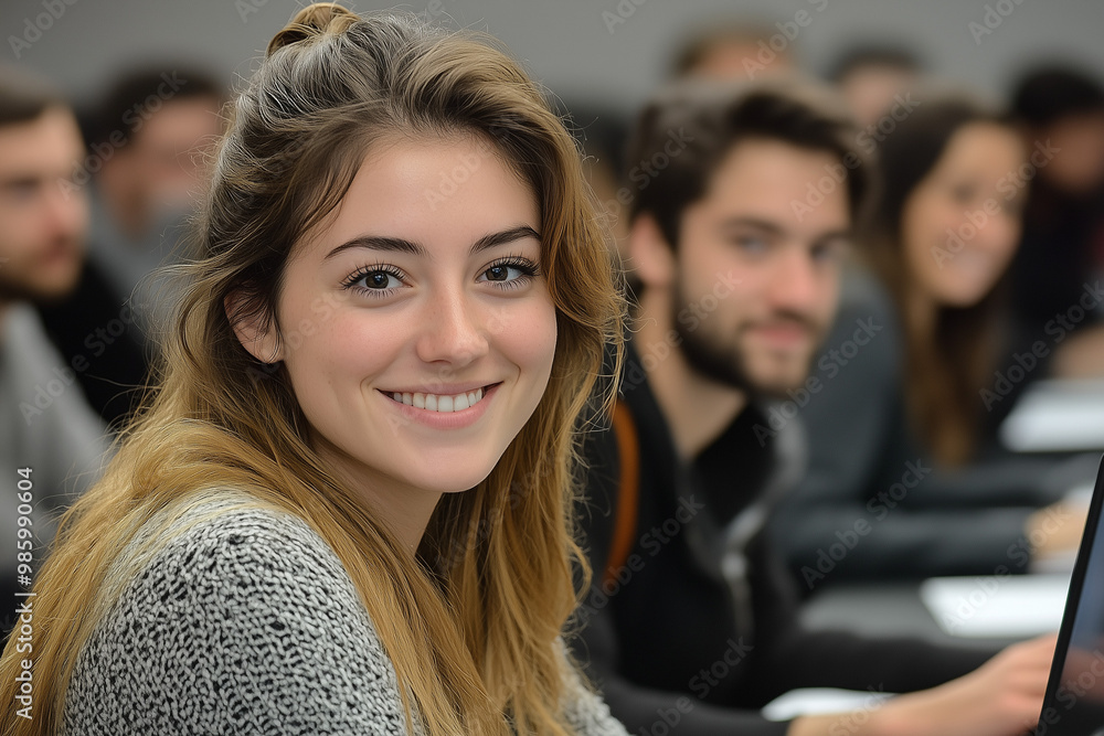 group of students in the class. university group of people. AI Generated. group of students in the class. university group of people. AI Generated.