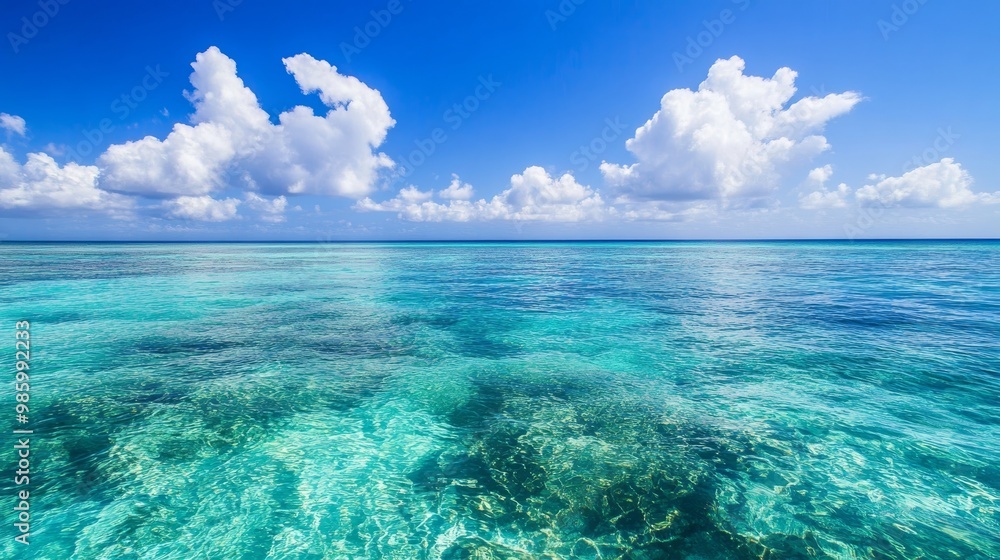 Blue waters of Belize's sea Blue waters of Belize's sea