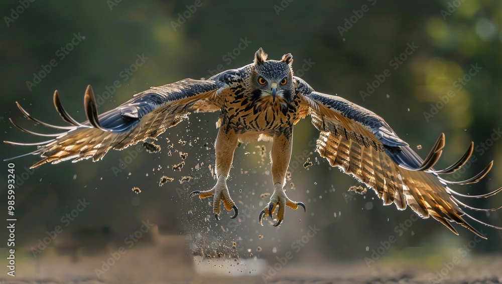 A harpy swooping down from the sky with talons outstretched A harpy swooping down from the sky with talons outstretched