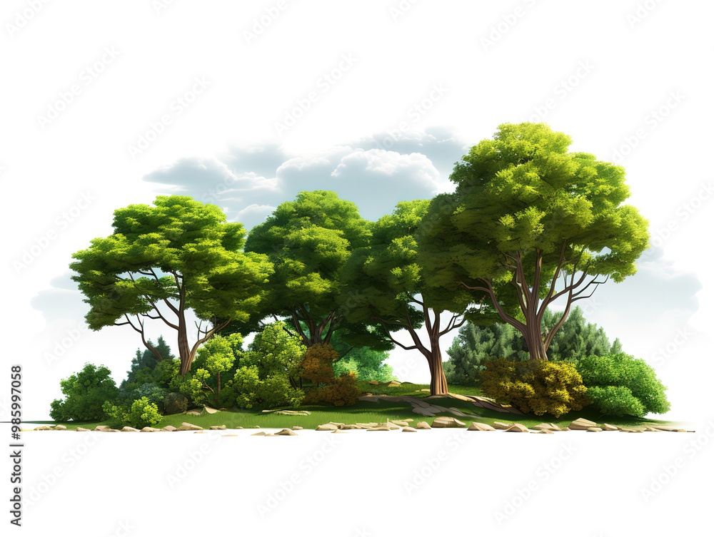 Extraordinary Tall long tree hedge with green grass and sky Summer lawn backyard background Extraordinary Tall long tree hedge with green grass and sky Summer lawn backyard background