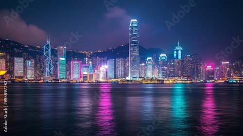 Victoria Harbor night