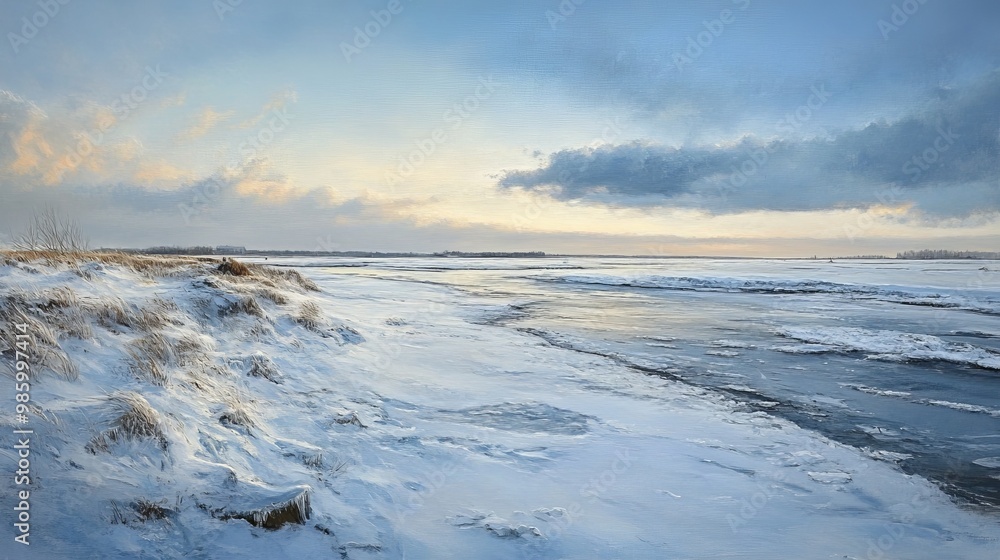 Fototapeta premium Frosty Marken seascape