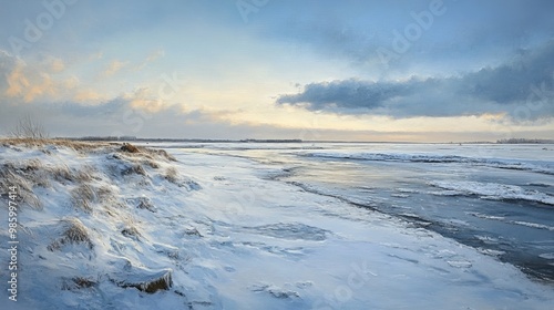 Frosty Marken seascape