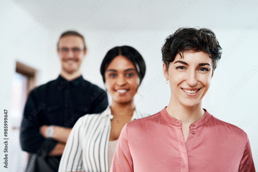 Portrait, business people and teamwork in office, smile and happiness with professional. Face, group and employees with confidence, career ambition and cooperation with about us, collaboration or joy Portrait, business people and teamwork in office, smile and happiness with professional. Face, group and employees with confidence, career ambition and cooperation with about us, collaboration or joy