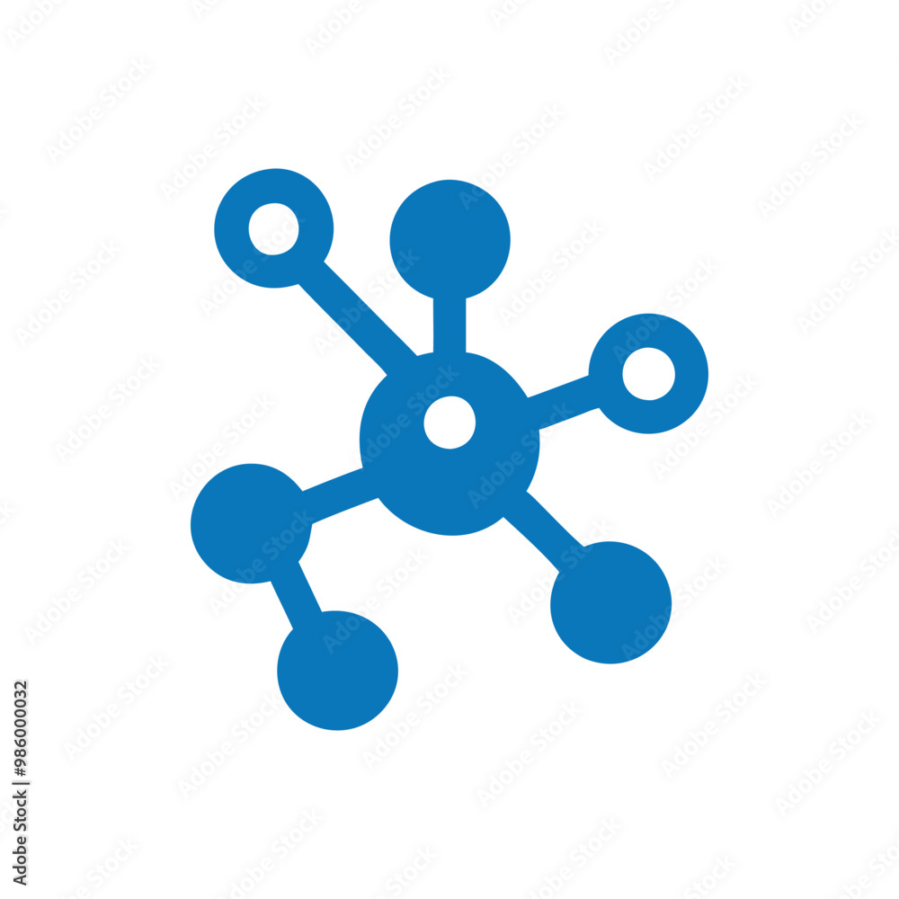 Chemical Molecule Icon, Molecule Hub Network Icon Chemical Molecule Icon, Molecule Hub Network Icon