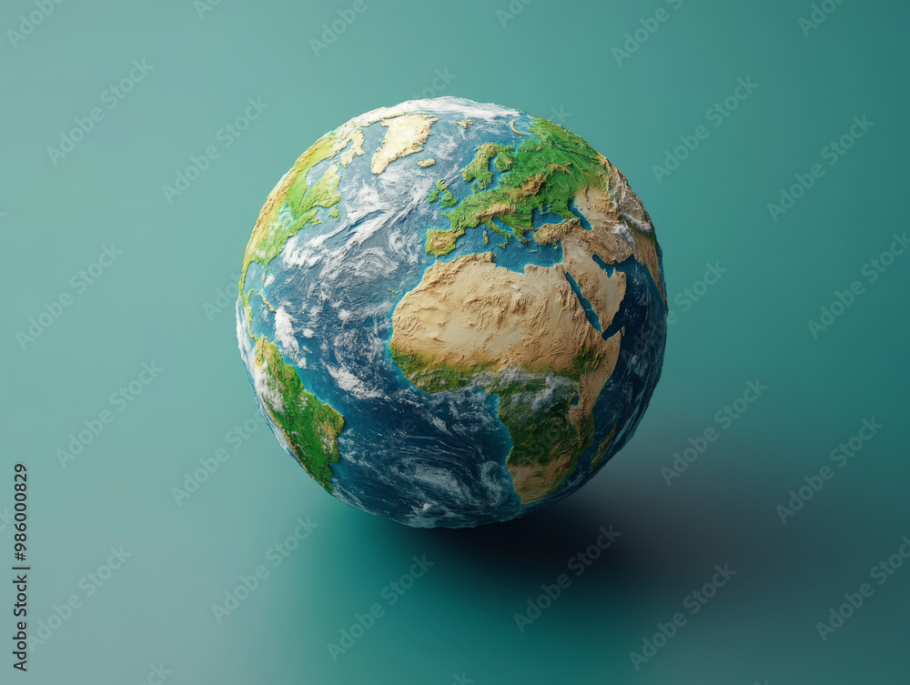 A vibrant and colorful illustration of planet Earth A vibrant and colorful illustration of planet Earth