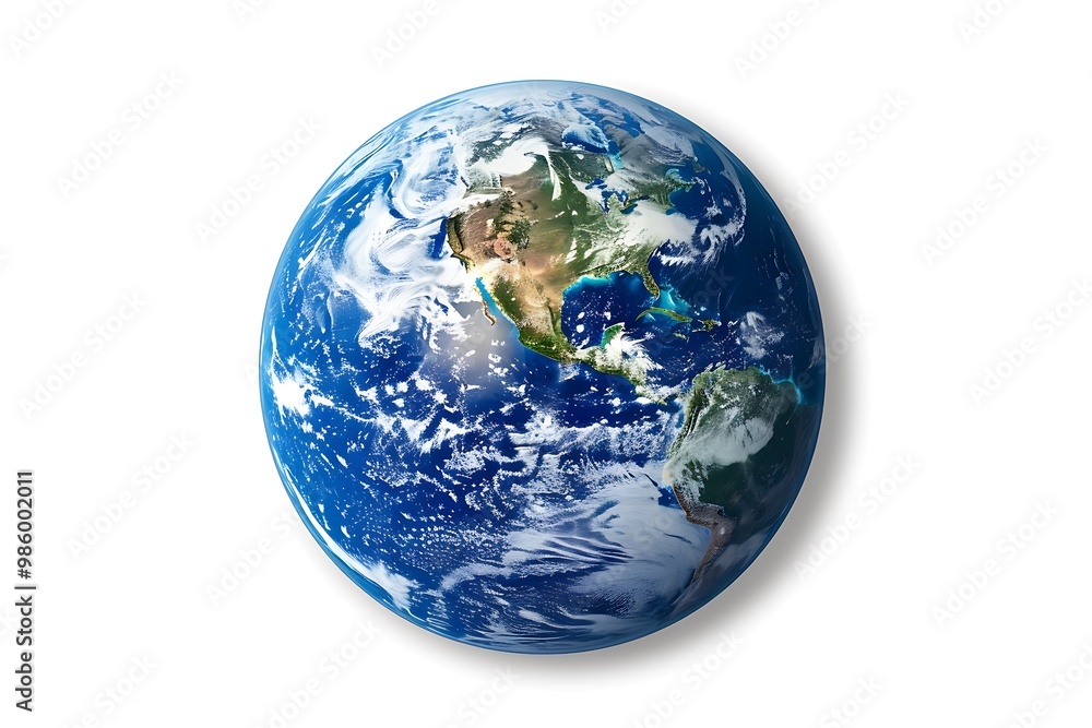 Earth on a white background Earth on a white background