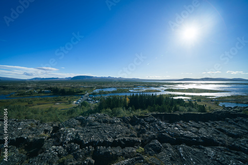 Landscape of Hestagjá at Iceland