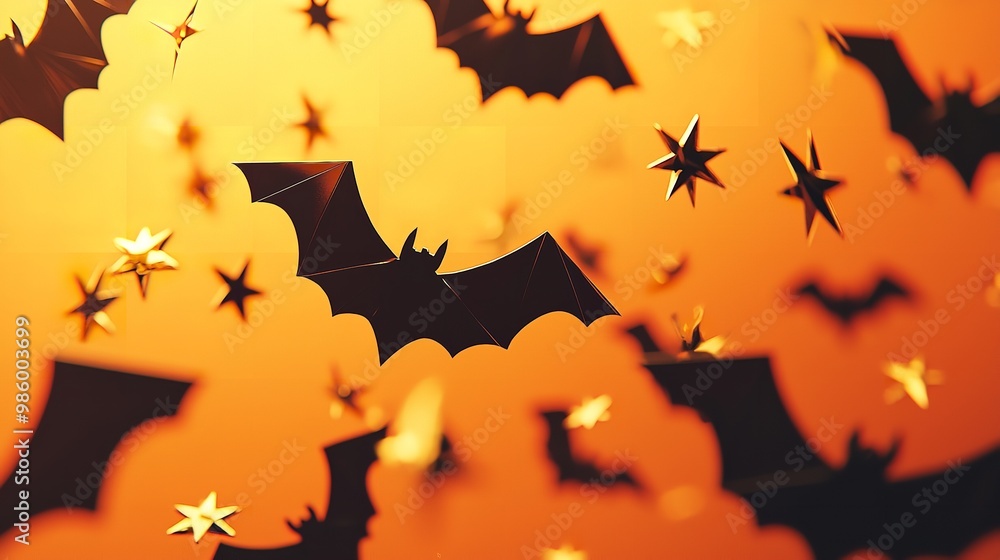 A bat flies through a fiery backdrop filled with glowing embers, creating a dramatic and captivating scene. A bat flies through a fiery backdrop filled with glowing embers, creating a dramatic and captivating scene.