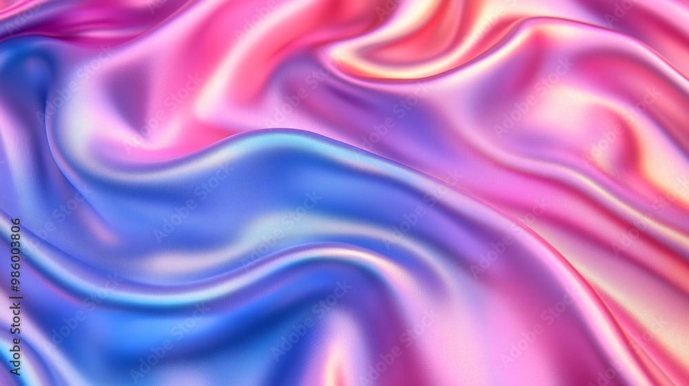 Colorful Silk Waves with Smooth Texture Colorful Silk Waves with Smooth Texture
