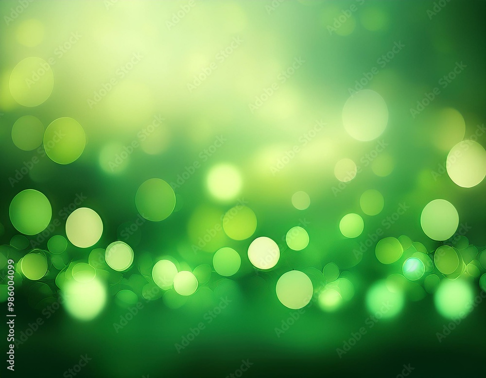 Fototapeta premium green blurred bokeh background illustration