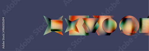 Fluid color geometric shapes abstract background. Vector Illustration For Wallpaper, Banner, Background, Card, Book Illustration, landing page