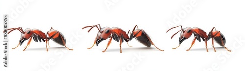 ant isolated on white background photo