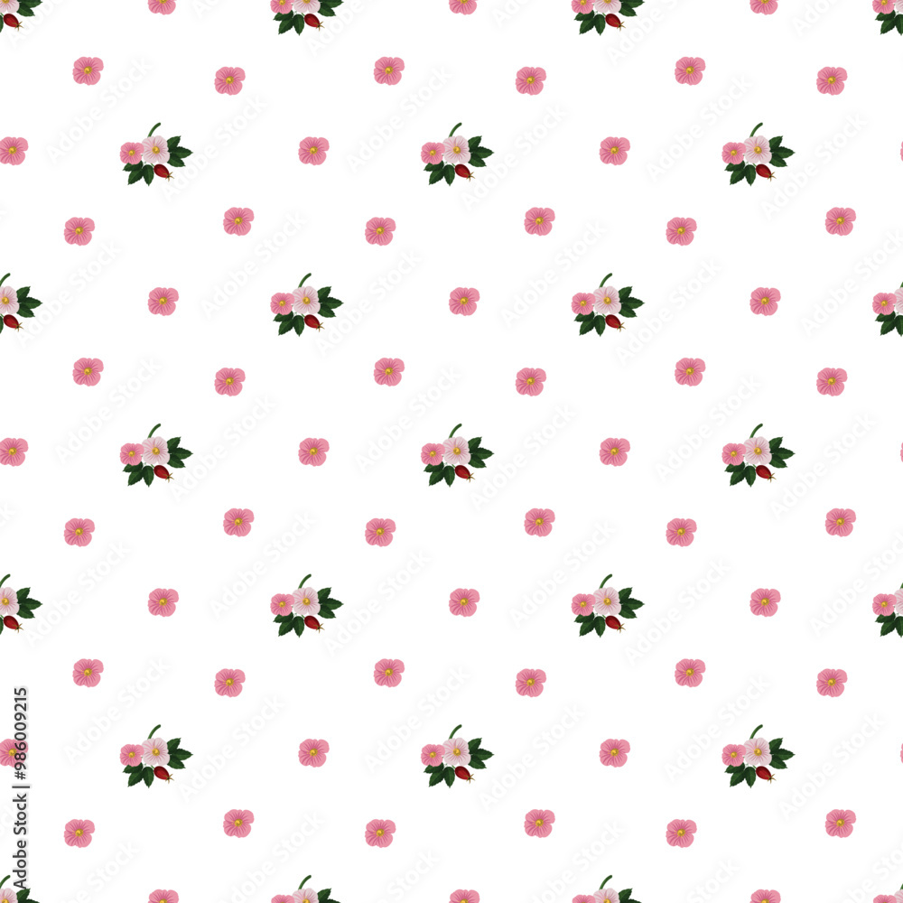 Seamless Daisy Flower Pattern Elegant and Cheerful Seamless Daisy Flower Pattern Elegant and Cheerful