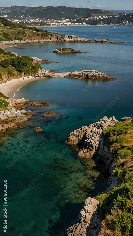 Panoramic view of Ribadeo estuary in Galicia, Spain. Panoramic view of Ribadeo estuary in Galicia, Spain.