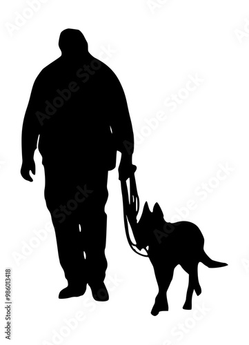 Person With Dog Silhouette