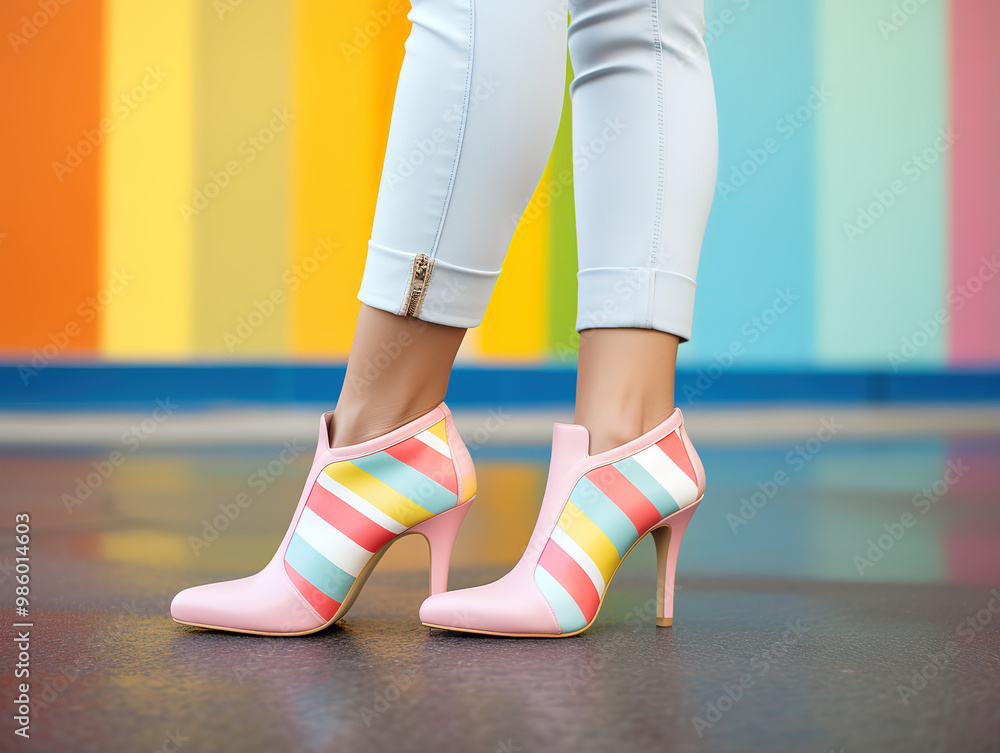Extraordinary A young women wearing mismatched socks Extraordinary A young women wearing mismatched socks