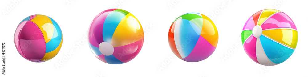 Vibrant and playful inflatable beach balls in a variety of colors perfect for summer outdoor activities parties and children s games Vibrant and playful inflatable beach balls in a variety of colors perfect for summer outdoor activities parties and children s games