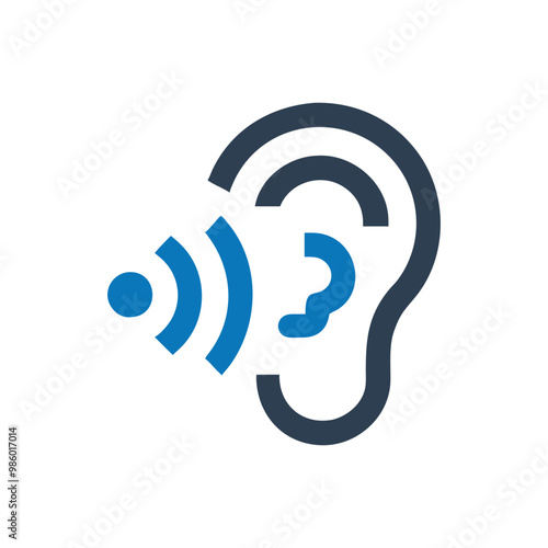 Listen Hearing Ear Vector Icon, Hearing / Listen / Ear icon