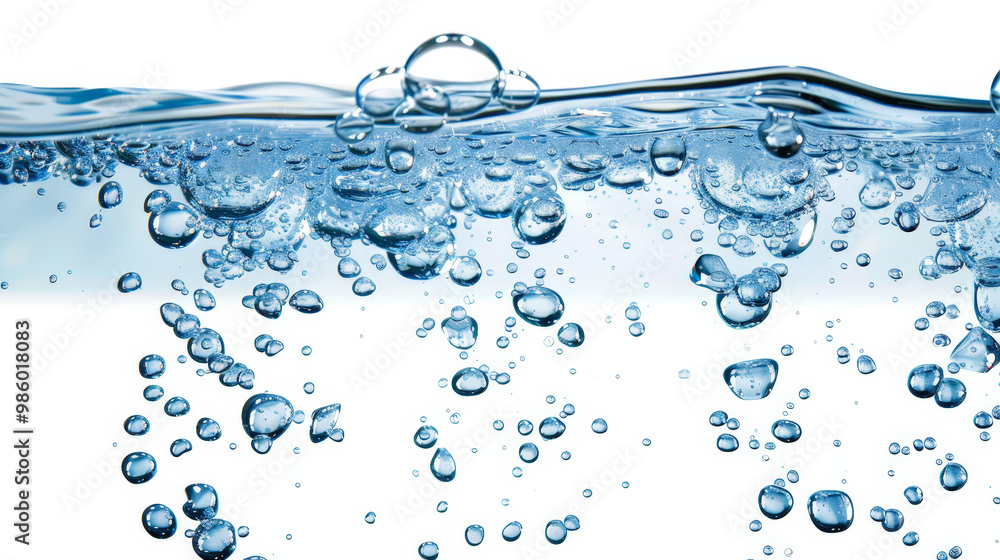 water splash bubbles isolated on white background water splash bubbles isolated on white background