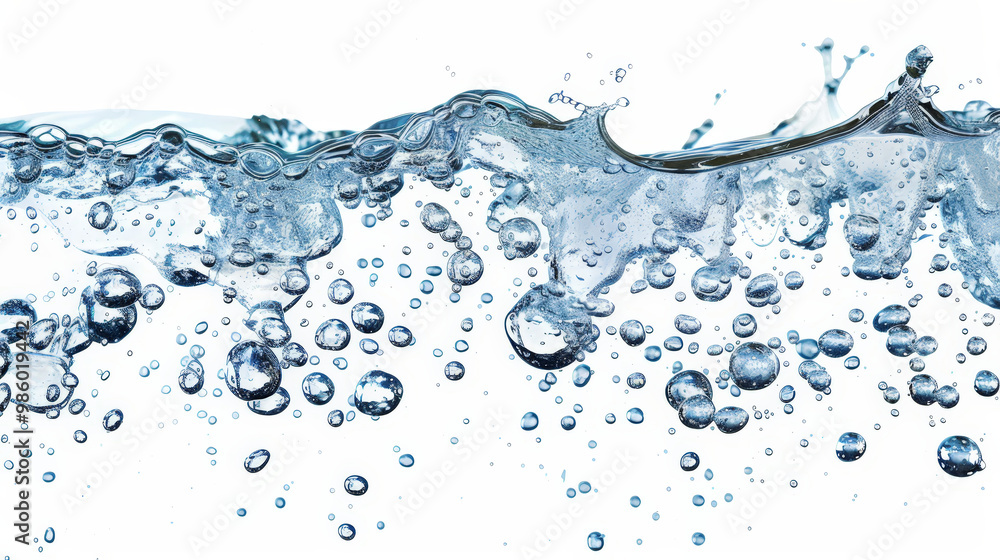 water splash bubbles isolated on white background water splash bubbles isolated on white background