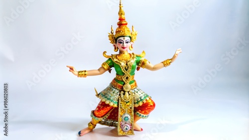 Vintage Thai Dancer Figurine, Vintage Figurine Traditional Thai Ceremonial Dancer, Thai temple dancer, Traditional Thai Dancer Doll, Asian Arts